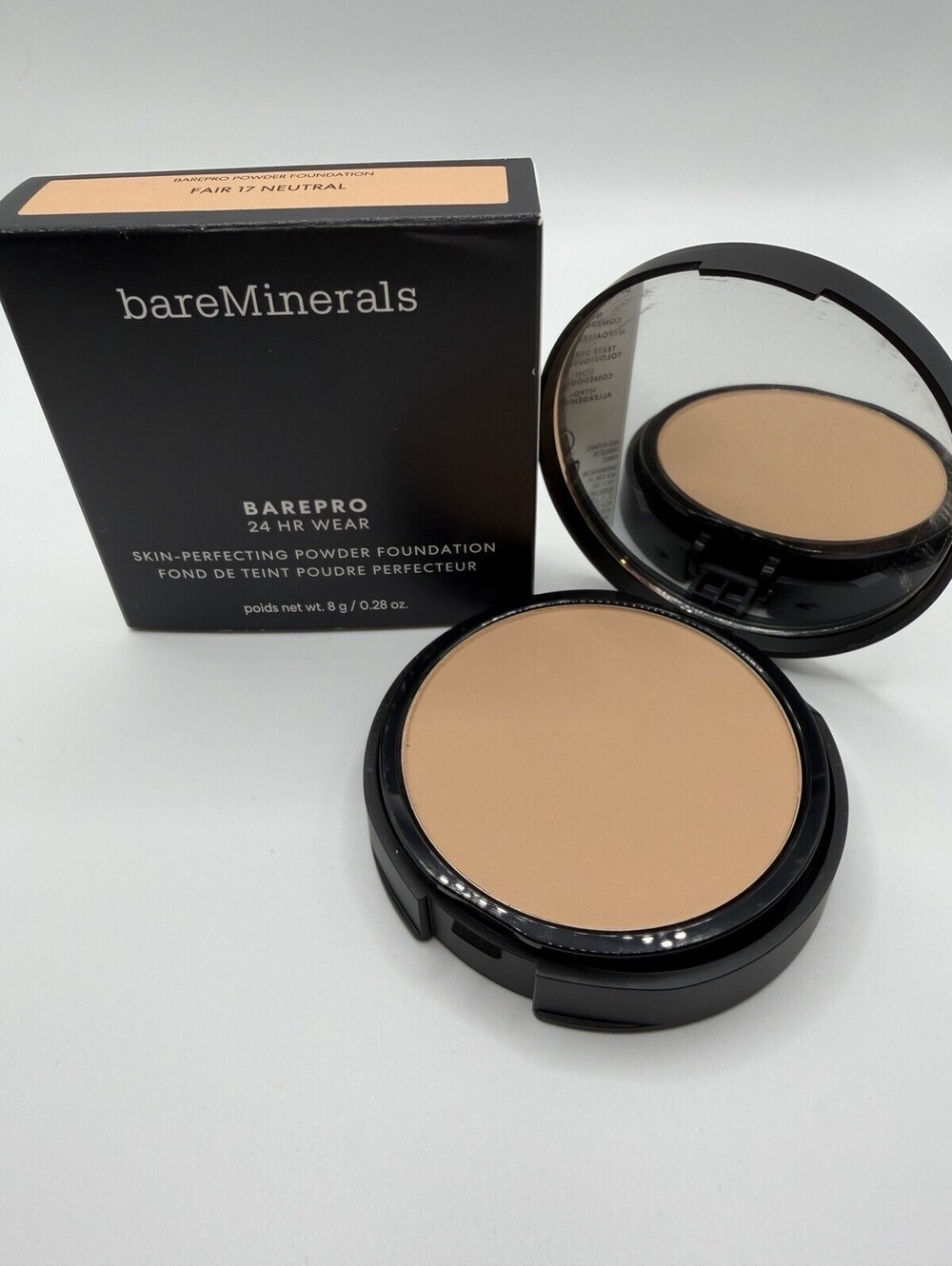 bareMinerals BAREPRO 24HR Powder Foundation Fair 17 Neutral 0.28 oz NEW